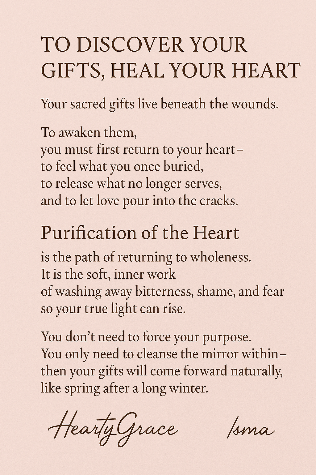 Spiritual & Emotional Healing Mentoring, book here.